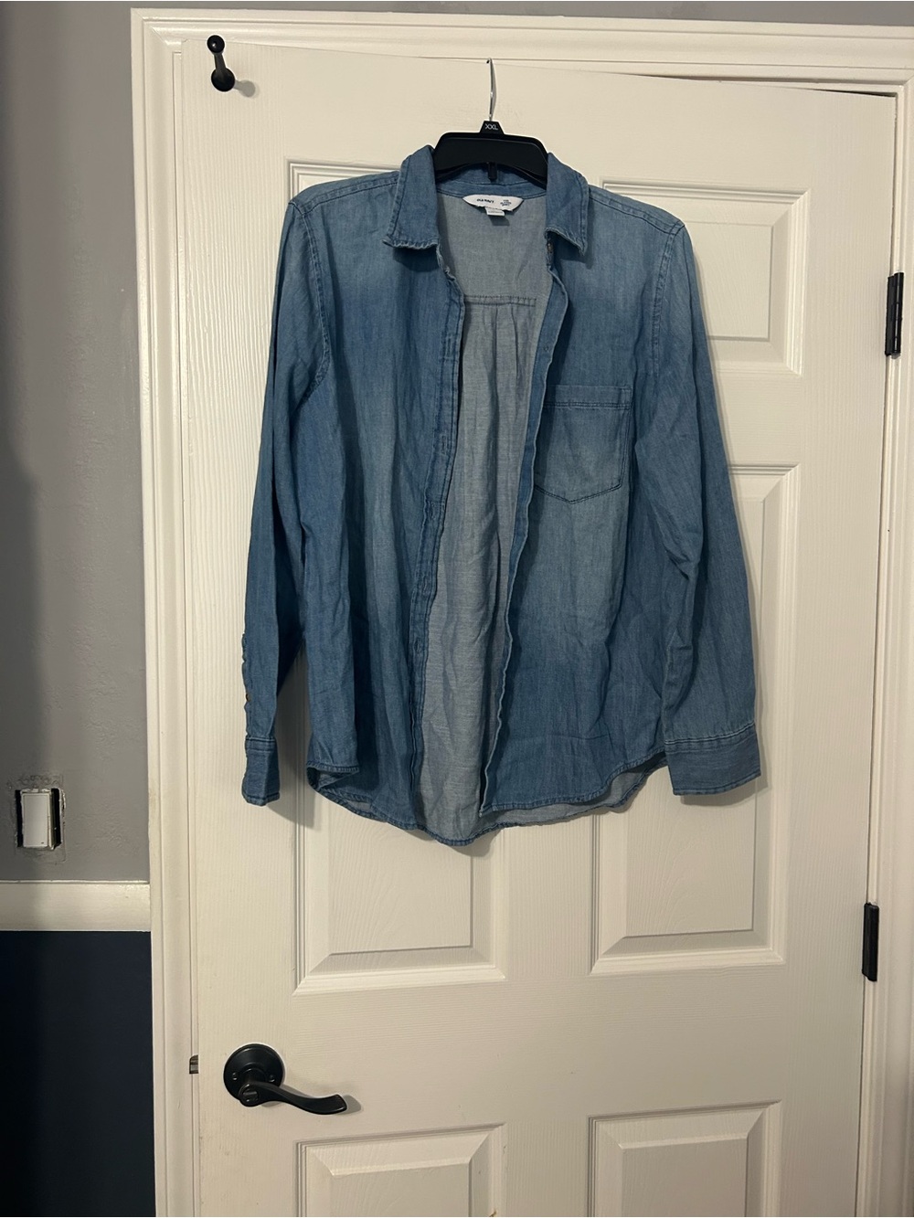 Old Navy Light Blue Denim Button-Down Shirt
